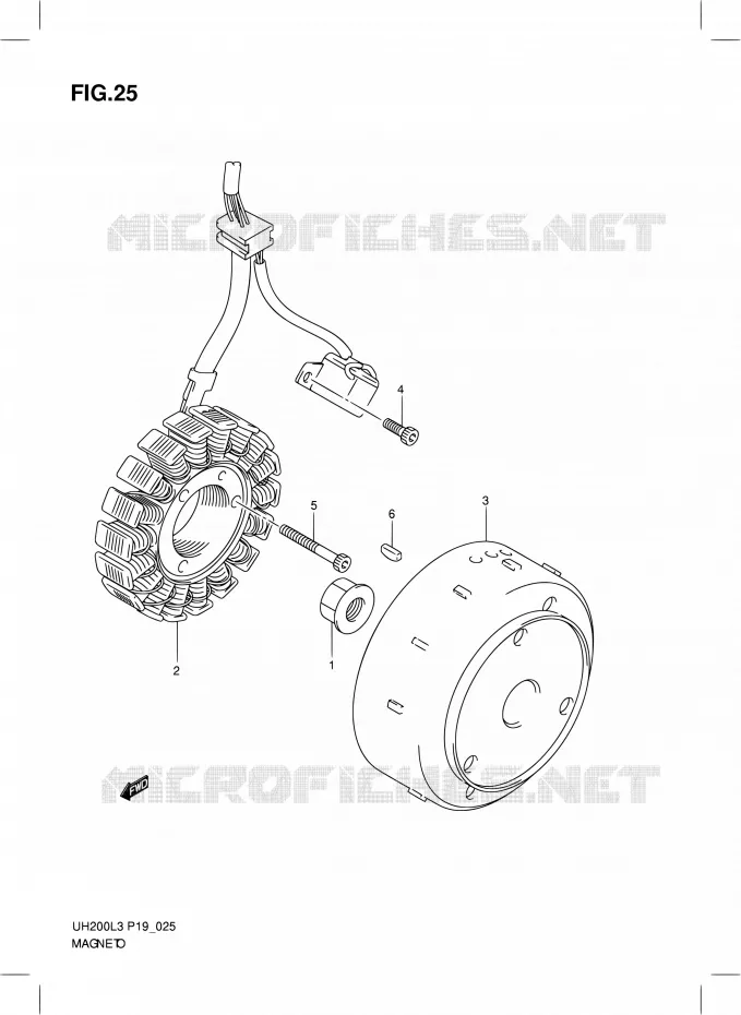 ALLUMAGE ROTOR - STATOR Suzuki SCOOTER 200 BURGMAN 2013  UH200 L3/UH200Z L3 (P19)