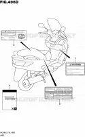 ETIQUETTE (UH200AL6 P19) pour Suzuki BURGMAN 200 2016