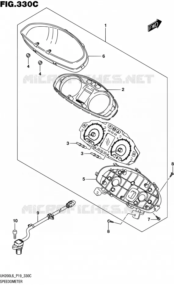 COMPTEUR (UH200AL6 P04) Suzuki SCOOTER 200 BURGMAN 2016  UH200 L6 (P19)