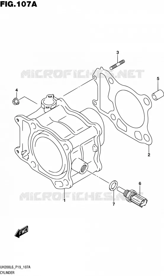CYLINDRE Suzuki SCOOTER 200 BURGMAN 2016  UH200 L6 (P19)
