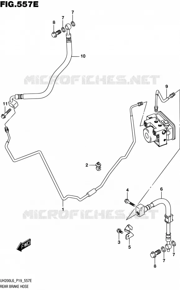 DURITE DE FREIN ARRIERE (UH200AL6 P34) Suzuki SCOOTER 200 BURGMAN 2016  UH200 L6 (P19)