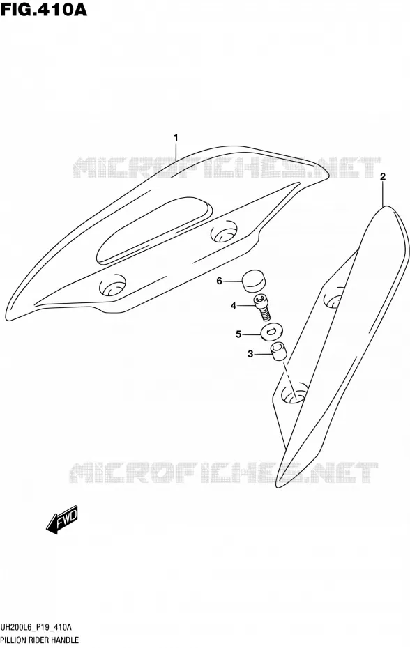 SUPPORT DOSSERET Suzuki SCOOTER 200 BURGMAN 2016  UH200 L6 (P19)
