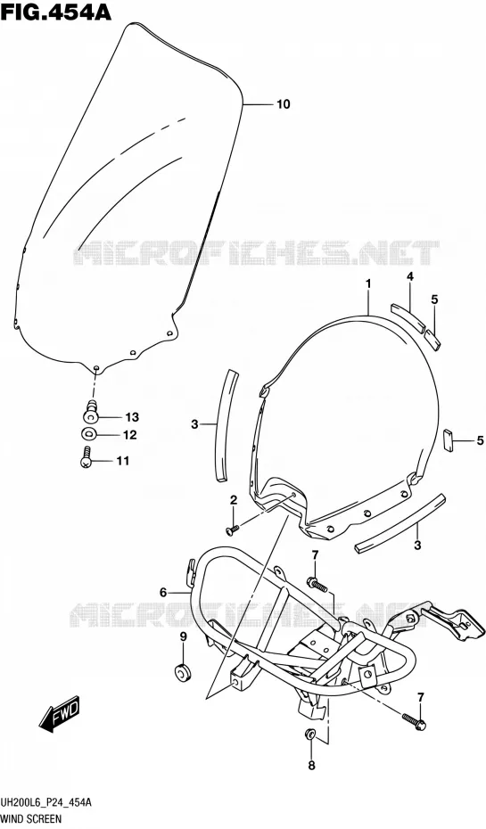 PARE-BRISE Suzuki SCOOTER 200 BURGMAN 2016  UH200 L6 (P24)