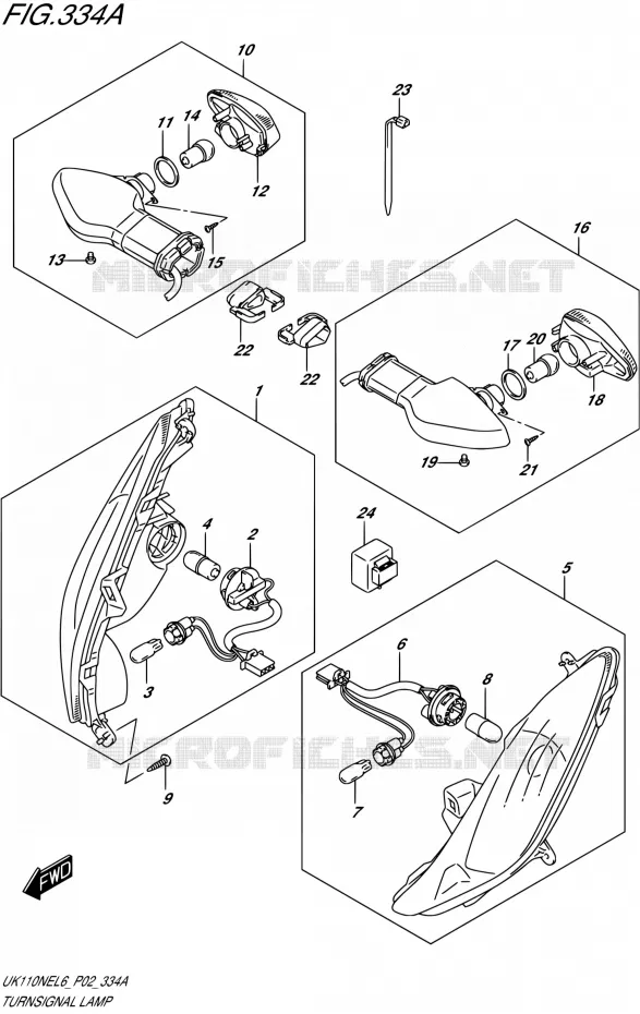 CLIGNOTANTS Suzuki SCOOTER 110 ADDRESS 2016  UK110NE L6 (P02)
