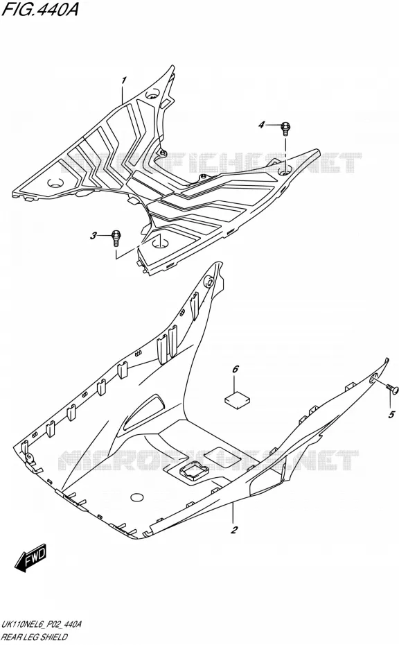MARCHE PIEDS Suzuki SCOOTER 110 ADDRESS 2016  UK110NE L6 (P02)