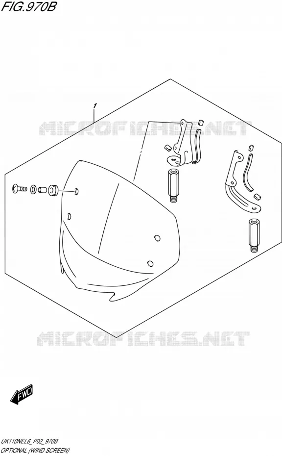 OPTIONS (WIND SCREEN) Suzuki SCOOTER 110 ADDRESS 2016  UK110NE L6 (P02)