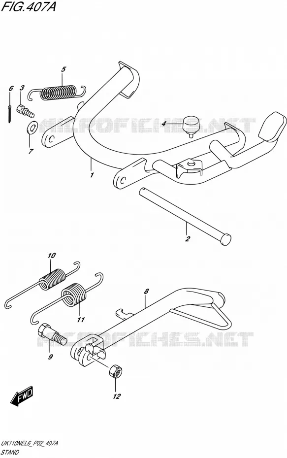 BEQUILLE Suzuki SCOOTER 110 ADDRESS 2016  UK110NE L6 (P19)