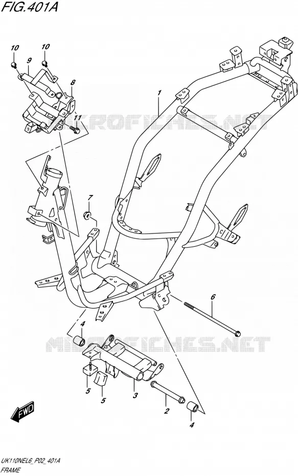 CADRE Suzuki SCOOTER 110 ADDRESS 2016  UK110NE L6 (P19)