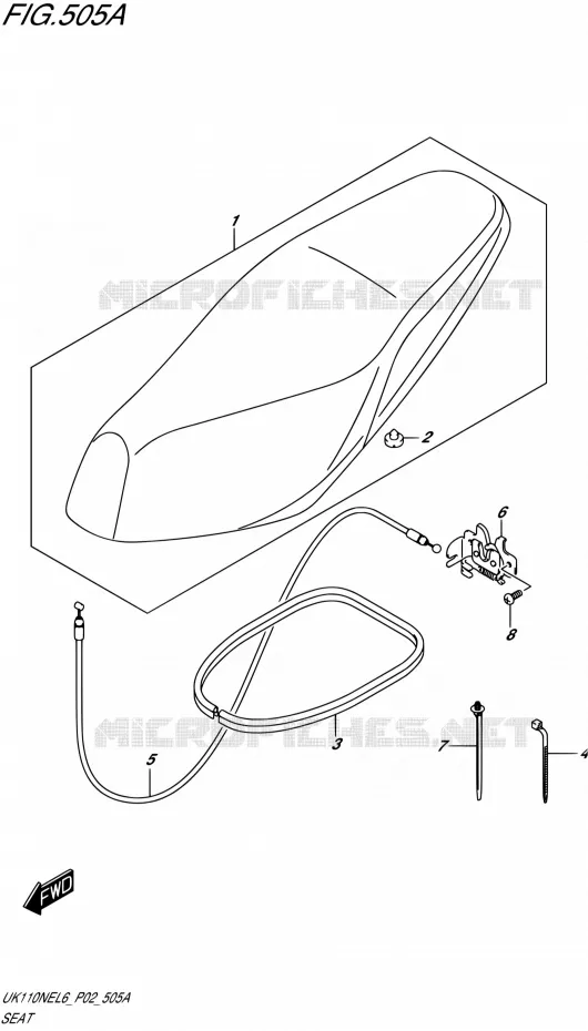 SELLE Suzuki SCOOTER 110 ADDRESS 2016  UK110NE L6 (P19)