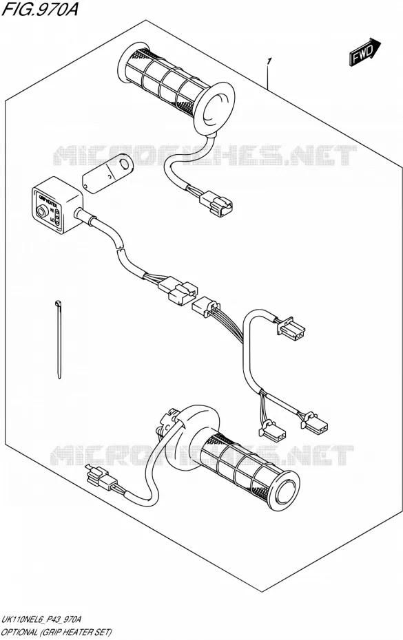 OPTIONS (GRIP HEATER SET) Suzuki SCOOTER 110 ADDRESS 2016  UK110NE L6 (P43)