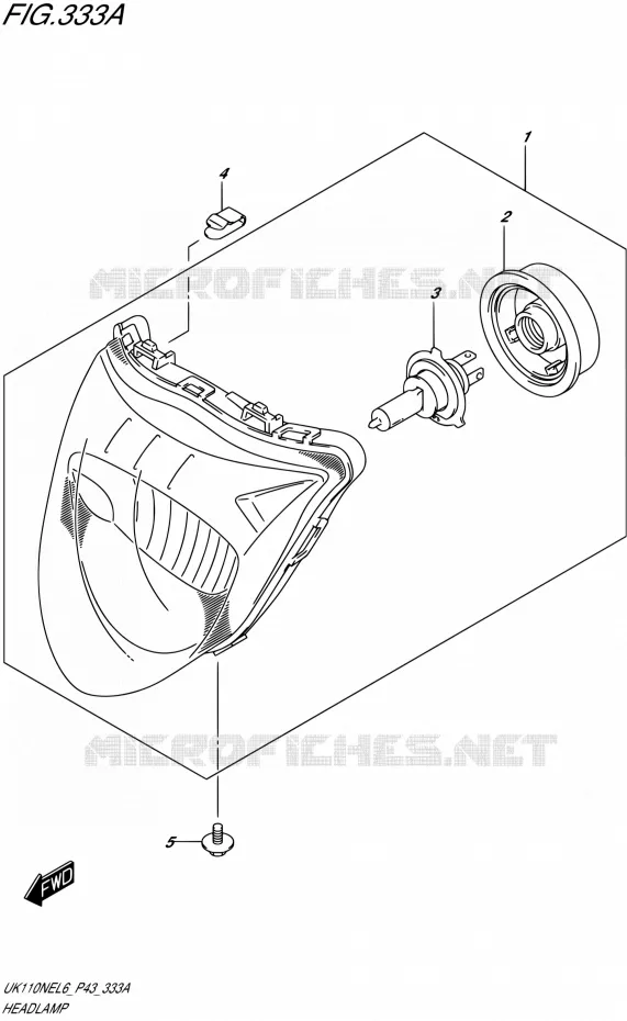 PHARE Suzuki SCOOTER 110 ADDRESS 2016  UK110NE L6 (P43)