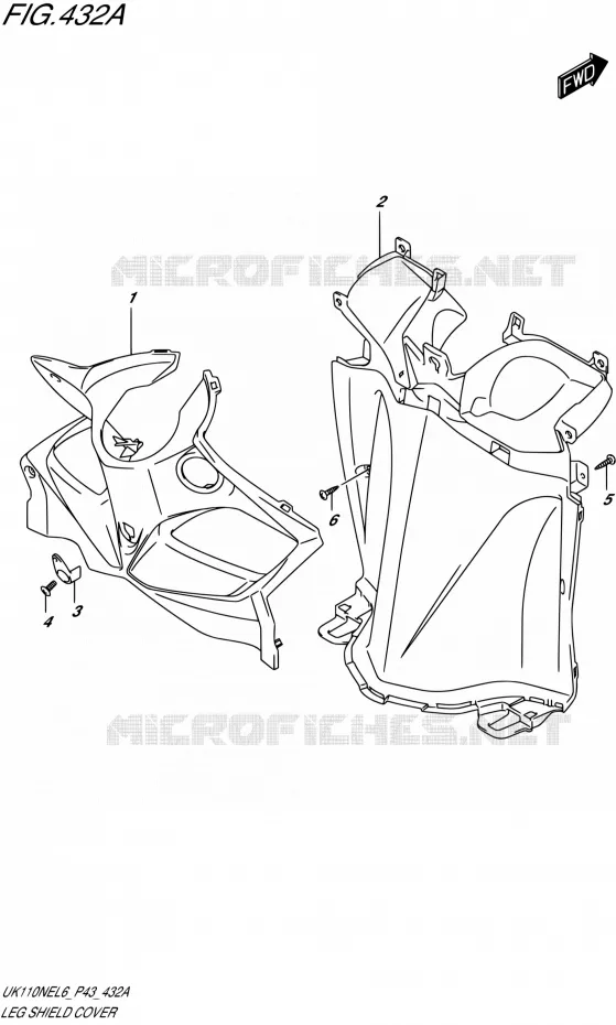 PROTEGE JAMBES Suzuki SCOOTER 110 ADDRESS 2016  UK110NE L6 (P43)