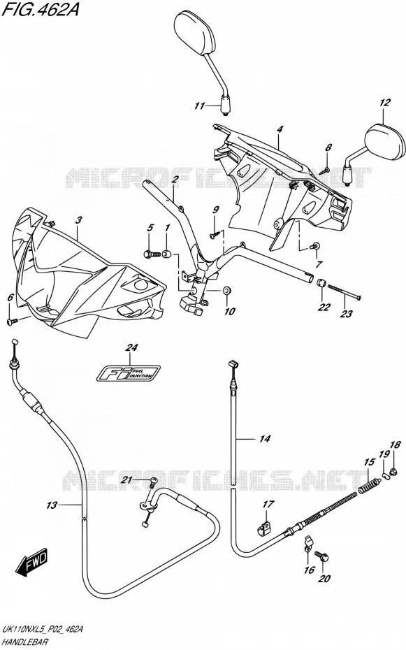 GUIDON Suzuki SCOOTER 110 ADDRESS 2015  UK110NX L5 (P19)