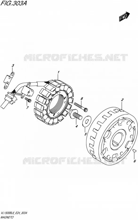 ALLUMAGE ROTOR - STATOR Suzuki MOTO 1500 INTRUDER 2016  VL1500B L6 (E24)