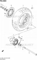 ROUE ARRIERE (VL1500BL4 E03) pour Suzuki BOULEVARD 1500 2014