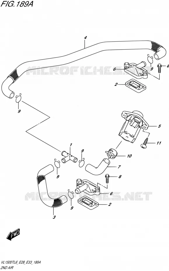 SYSTEME RECYCLAGE GAZ ECHAPPEMENT Suzuki MOTO 1500 BOULEVARD 2016  VL1500T L6 (E28,E33)