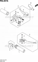 ENSEMBLE LEVIERS   POIGNEES (VL800L5 E02) pour Suzuki INTRUDER 800 2015
