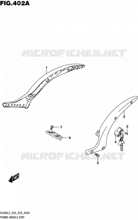 SUPPORT ARRIERE (VL800L5 E03) Suzuki MOTO 800 BOULEVARD 2015  VL800 L5/VL800T L5 (E03,E28)