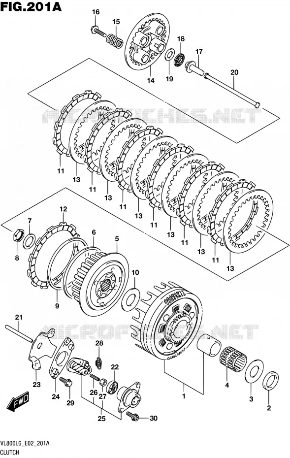 EMBRAYAGE Suzuki MOTO 800 BOULEVARD 2016  VL800 L6 (E19)