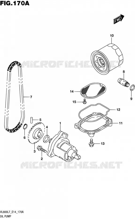 POMPE A HUILE Suzuki MOTO 800 INTRUDER 2017  VL800 L7 (E14)
