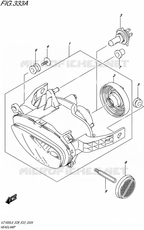 PHARE Suzuki MOTO 1500 BOULEVARD 2016  VZ1500 L6 (E03,E28,E33)