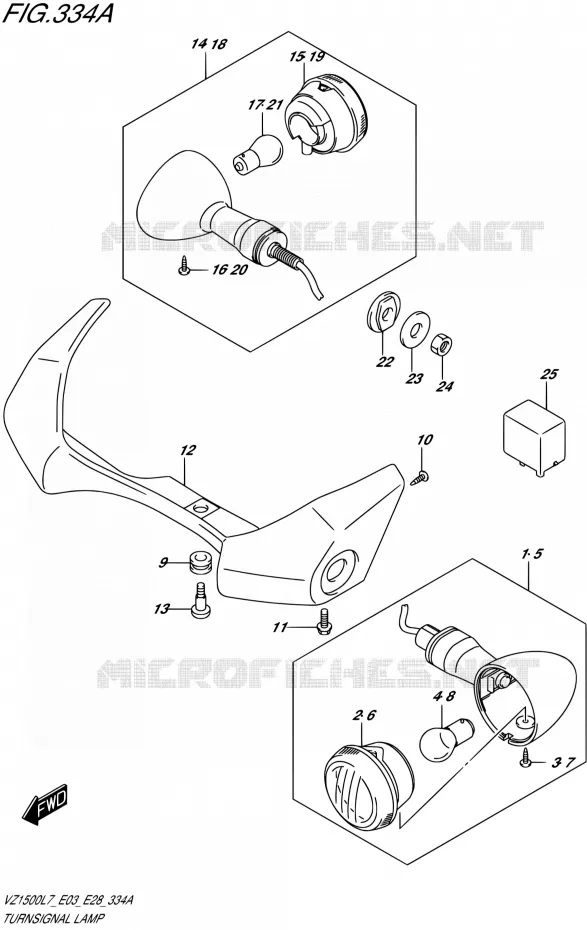 CLIGNOTANTS Suzuki MOTO 1500 BOULEVARD 2017  VZ1500 L7 (E03,E28,E33)