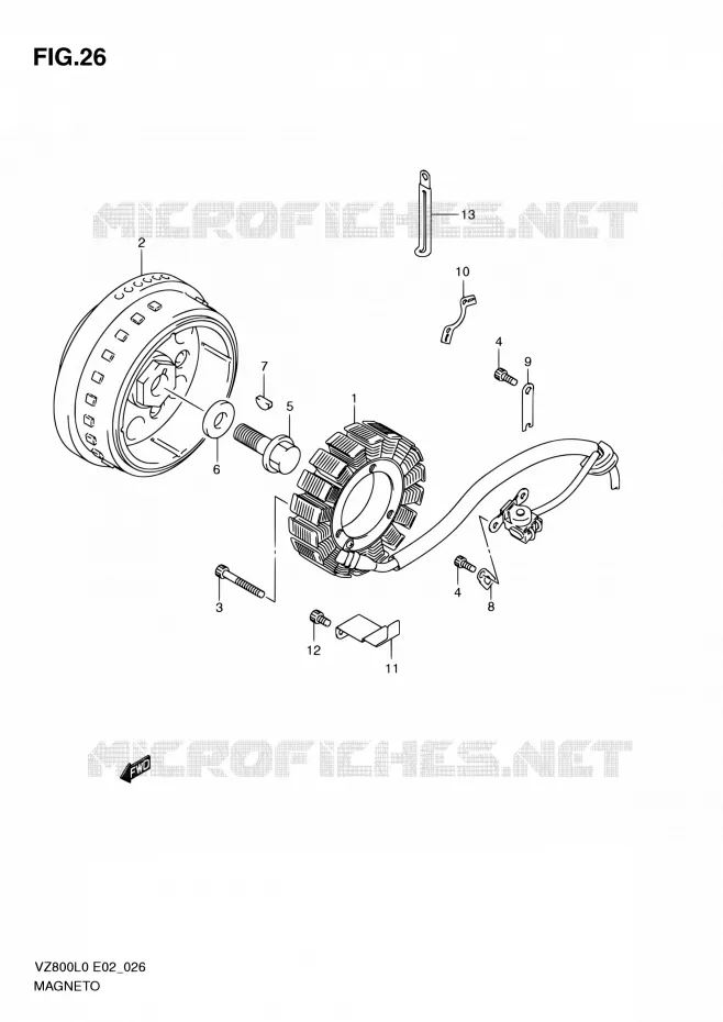 ALLUMAGE ROTOR - STATOR Suzuki MOTO 800 MARAUDER 2010  VZ800 L0 (E19)