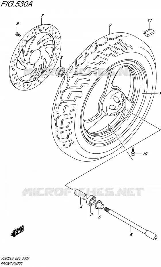 ROUE AVANT Suzuki MOTO 800 INTRUDER 2015  VZ800 L5 (E19)