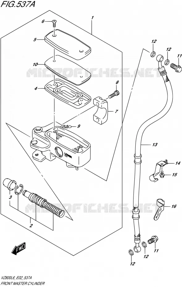 MAITRE CYLINDRE AVANT Suzuki MOTO 800 INTRUDER 2016  VZ800 L6 (E02)
