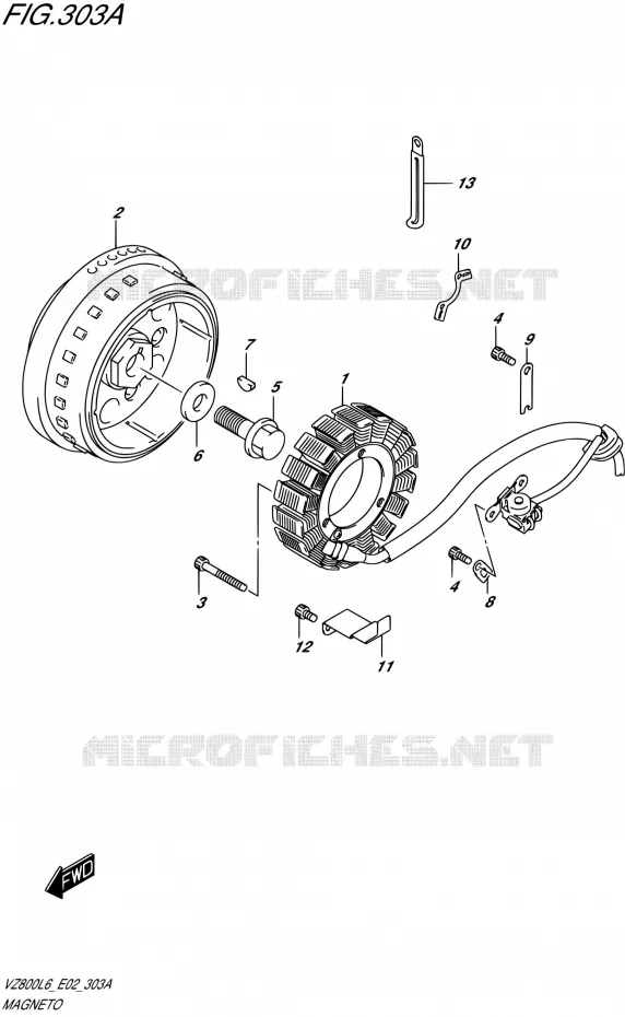 ALLUMAGE ROTOR - STATOR Suzuki MOTO 800 INTRUDER 2016  VZ800 L6 (E19)