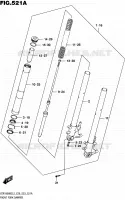 FOURCHE (VZR1800BZL5 E28) pour Suzuki MARAUDER 1800 2015