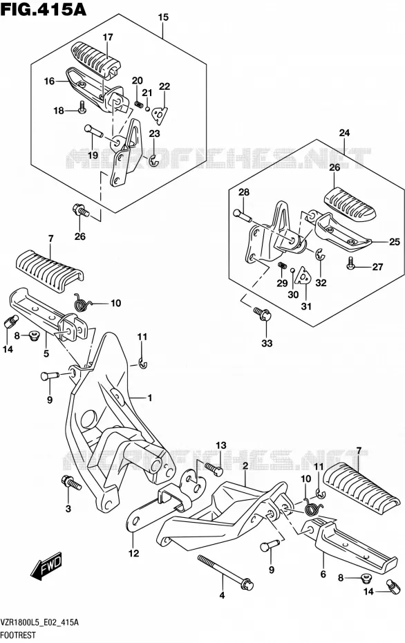 REPOSE PIED Suzuki MOTO 1800 INTRUDER 2015  VZR1800BZ L5 (E19)