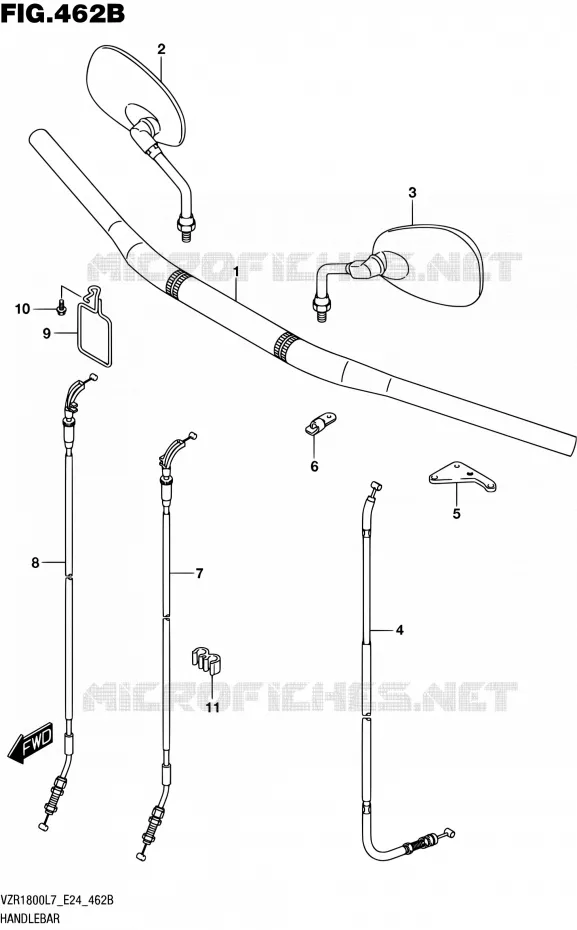 GUIDON (VZR1800BZL7 E24) Suzuki MOTO 1800 BOULEVARD 2017  VZR1800 L7/VZR1800BZ L7 (E24)