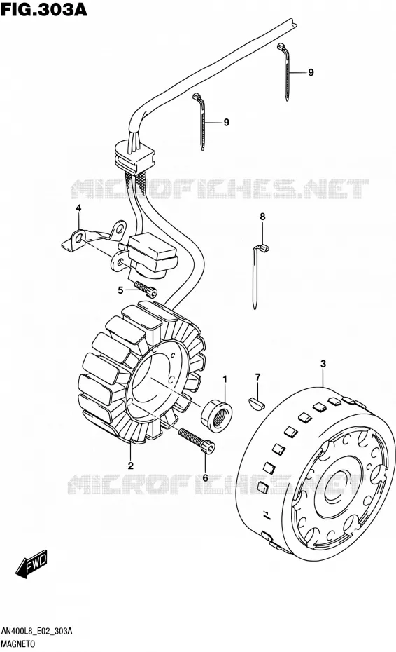 ALLUMAGE ROTOR - STATOR Suzuki SCOOTER 400 BURGMAN 2018  AN400L8 E02