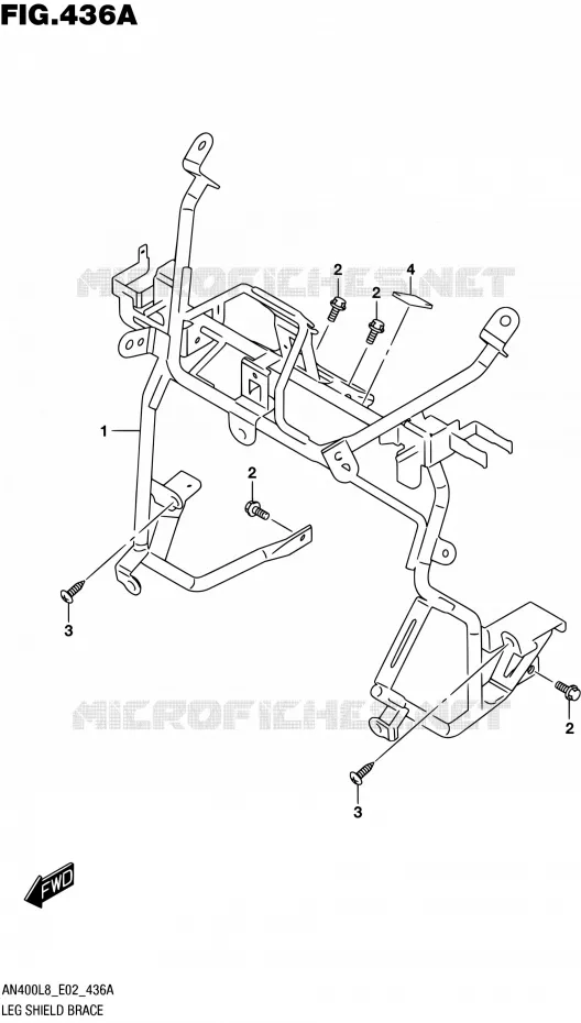 SUPPORT MARCHE PIEDS Suzuki SCOOTER 400 BURGMAN 2018  AN400L8 E02