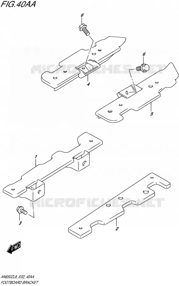 REPOSE PIEDS ARRIERE Suzuki SCOOTER 650 BURGMAN 2018  AN650ZL8 E02