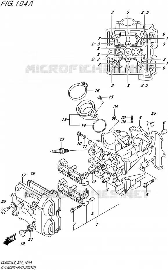 CULASSE (AVT) Suzuki MOTO 650 V-STROM 2018  DL650AL8 E14