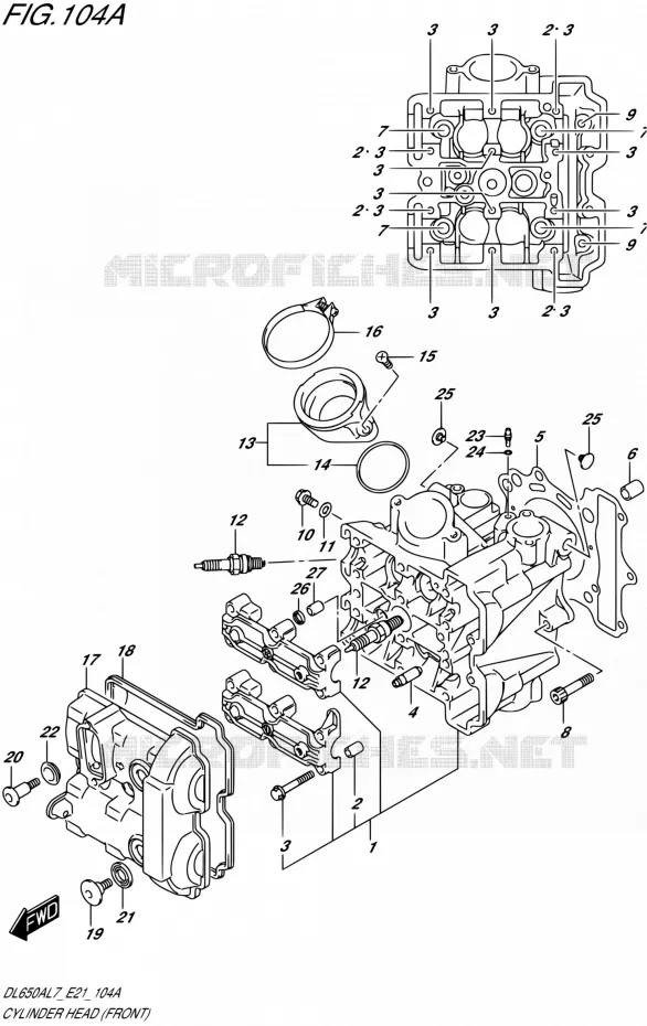 CULASSE (AVT) Suzuki MOTO 650 V-STROM 2017  DL650AL7 E21