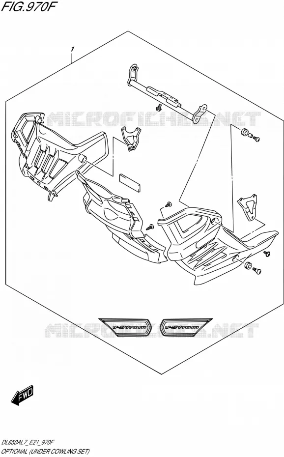 OPTIONSL (UNDER COWLING SET) (DL650AL7 E21) Suzuki MOTO 650 V-STROM 2017  DL650AL7 E21