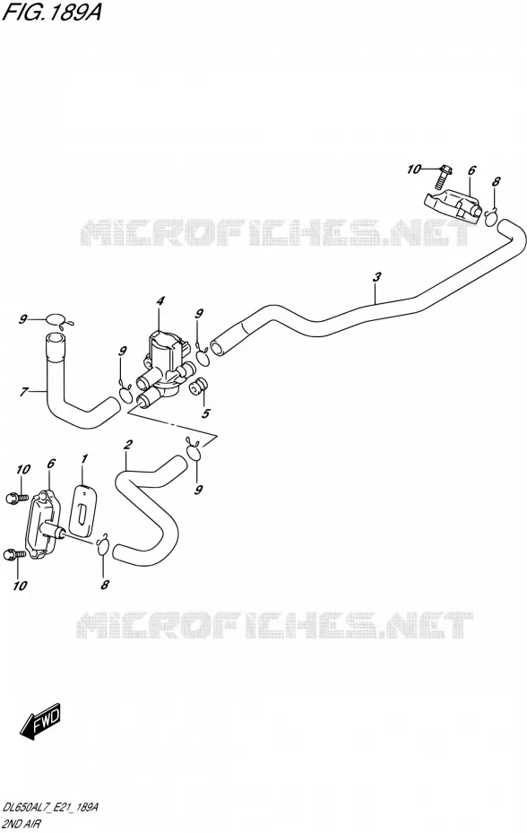 SYSTEME RECYCLAGE GAZ ECHAPPEMENT Suzuki MOTO 650 V-STROM 2017  DL650AL7 E21