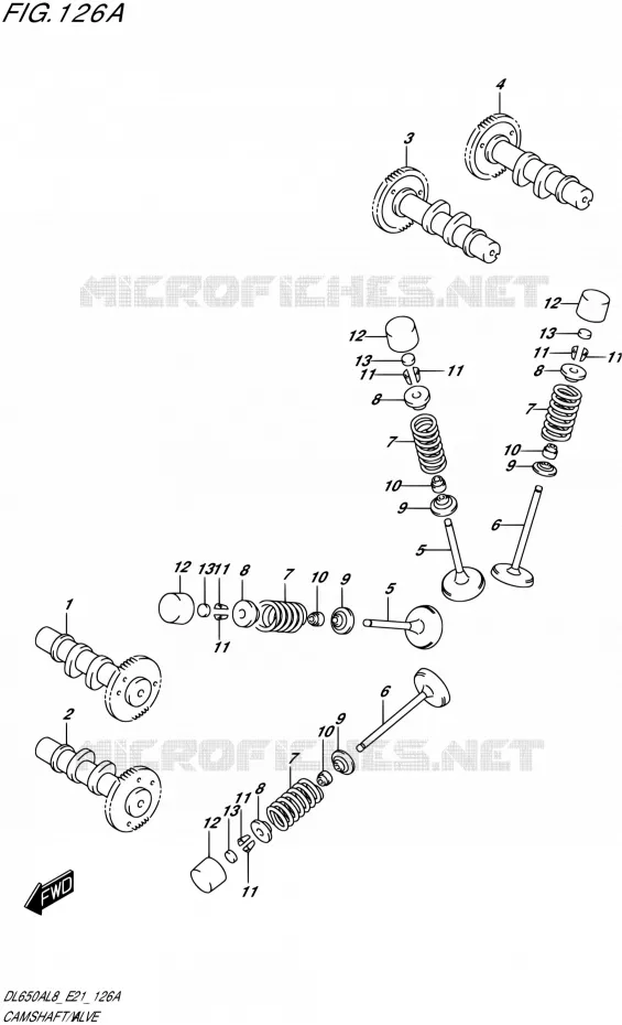 ARBRE A CAMES - VALVE Suzuki MOTO 650 V-STROM 2018  DL650A L8 E21