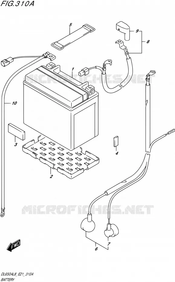 BATTERIE Suzuki MOTO 650 V-STROM 2018  DL650XAL8 E21