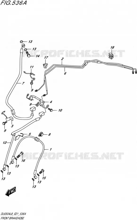DURITE DE FREIN AVANT Suzuki MOTO 650 V-STROM 2018  DL650XAL8 E21