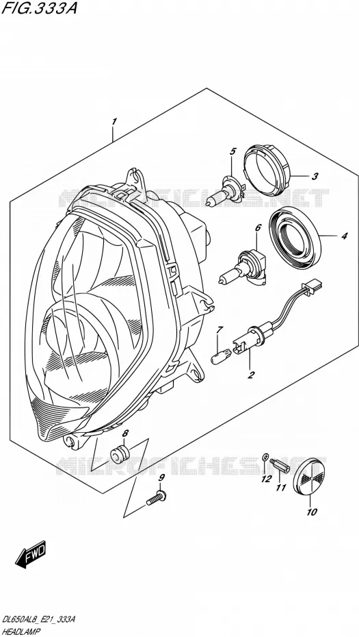 PHARE Suzuki MOTO 650 V-STROM 2018  DL650XAL8 E21