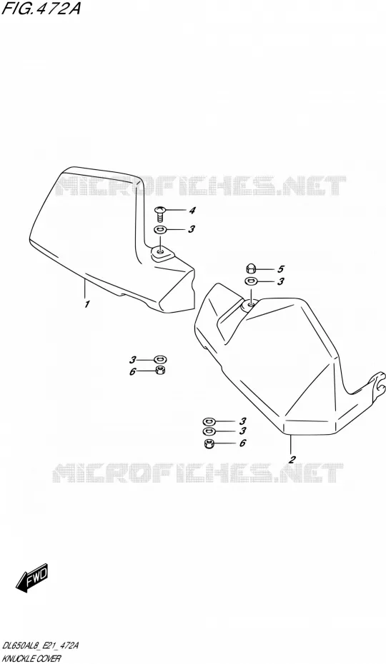 PROTEGES MAINSDL650XA,DL650XAUE) Suzuki MOTO 650 V-STROM 2018  DL650A L8 E21