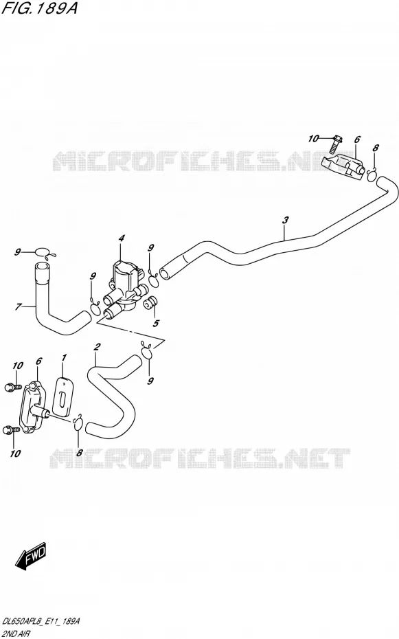 SYSTEME RECYCLAGE GAZ ECHAPPEMENT Suzuki MOTO 650 V-STROM 2018  DL650AP L8 (E11)
