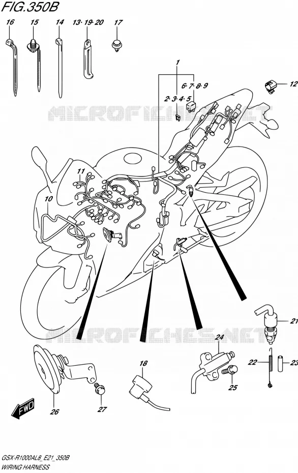 FAISCEAU ELECTRIQUEX-R1000RZAL8 E21) Suzuki MOTO 1000 GSX-R 2018  GSX-R1000RZAL8 / GSX-R1000RAL8 E21