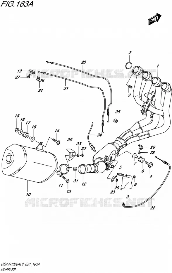 SILENCIEUX Suzuki MOTO 1000 GSX-R 2018  GSX-R1000RZAL8 / GSX-R1000RAL8 E21