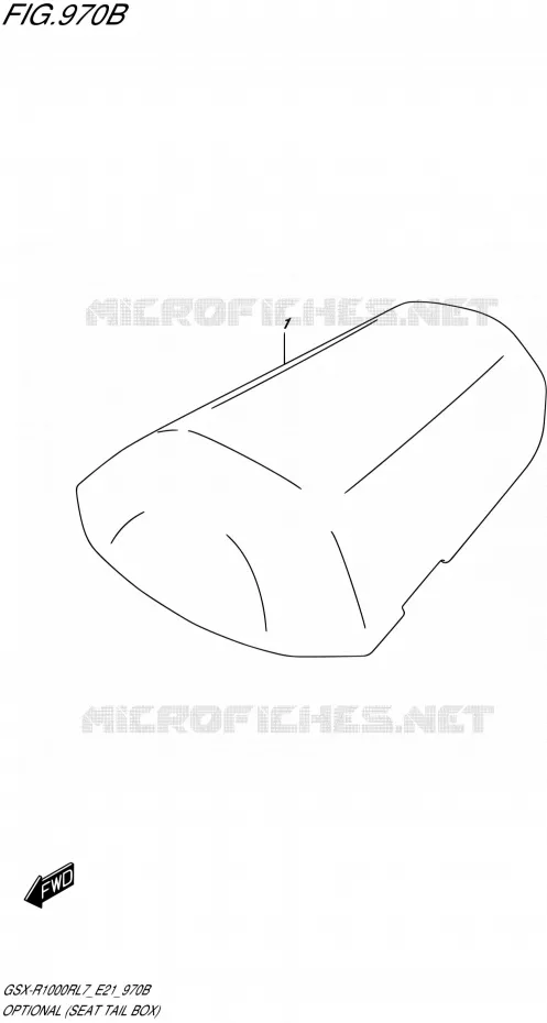 OPTIONSL (SEAT TAIL BOX) (GSX-R1000RZL7 E21) Suzuki MOTO 1000 GSX-R 2017  GSX-R1000RL7 / GSX-R1000RZL7 E21