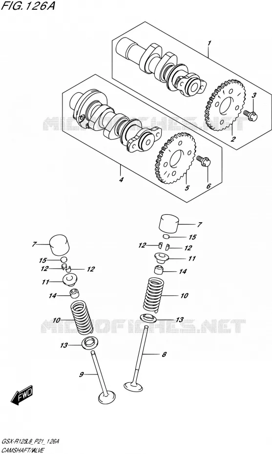 ARBRE A CAMES - VALVE Suzuki MOTO 125 GSX-R 2018  GSX-R125L8 P21
